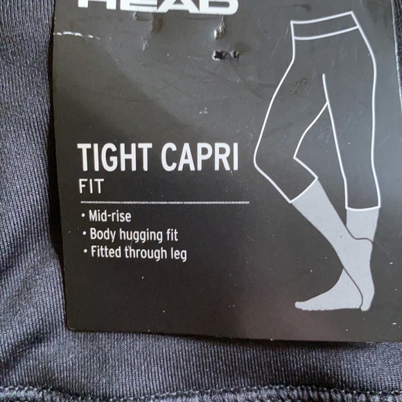 NWT, Head Black & Blue Tight Capri Fit Athletic Leggings - Picture 2 of 2